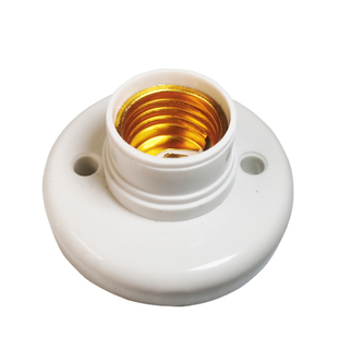 家用E27螺口灯座悬吊防水灯头灯口插座明装暗装86方圆形LED节能灯