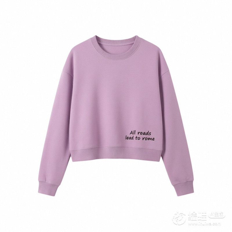 100%纯棉短款卫衣女春秋新款
