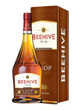 法国洋酒蜂巢VSOP白兰地XO烈酒必得利BEEHIVE原瓶原装进口500ml