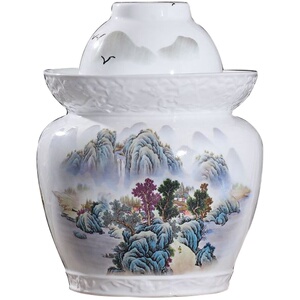 30斤腌菜缸景德镇陶瓷泡菜坛子