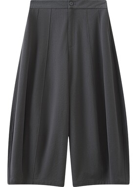 【商场同款】播26秋新品七分阔腿裤女高腰复古休闲裤BDT3KD3254