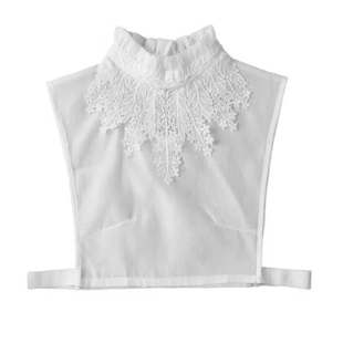 小雪之屋欧根纱雪花蕾丝假领子女半高领配毛衣装饰领 衬衫立领