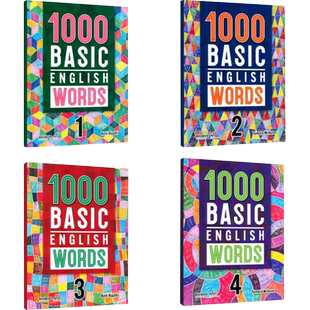 进口原版新版 1000 Basic English Words 1/2/3/4级全套KET核心词汇教材常见词英语1000词小学英语单词大全单词词典 2000词 4000词