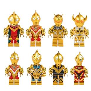 黄金版奥特超人英雄奥特曼人仔积木拼装益智小颗粒玩具六一儿童