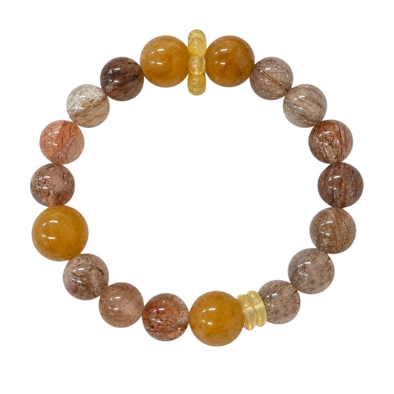天然超七水晶蜜蜡10mm转运手串