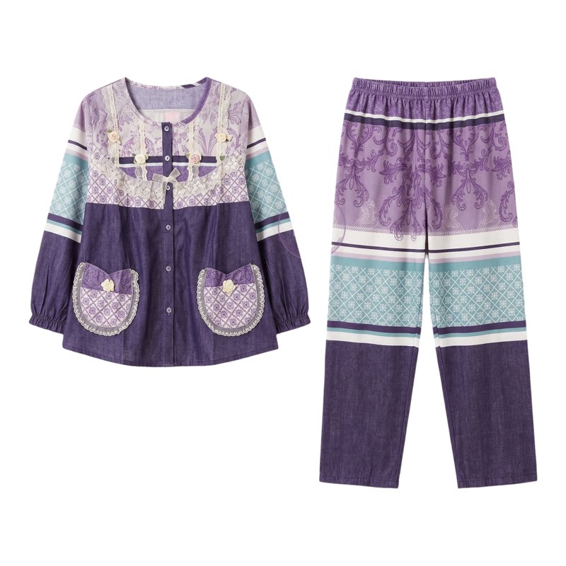 欣琦丝女天丝棉家居服睡衣套装