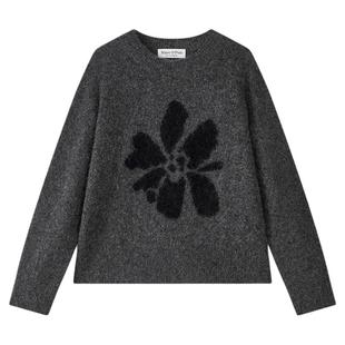 Marc O'Polo/MOP冬季新款羊毛混纺时尚提花圆领毛衣女毛织套头衫