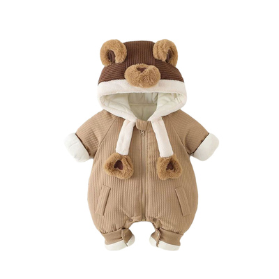 宝宝冬装连体衣加绒加厚