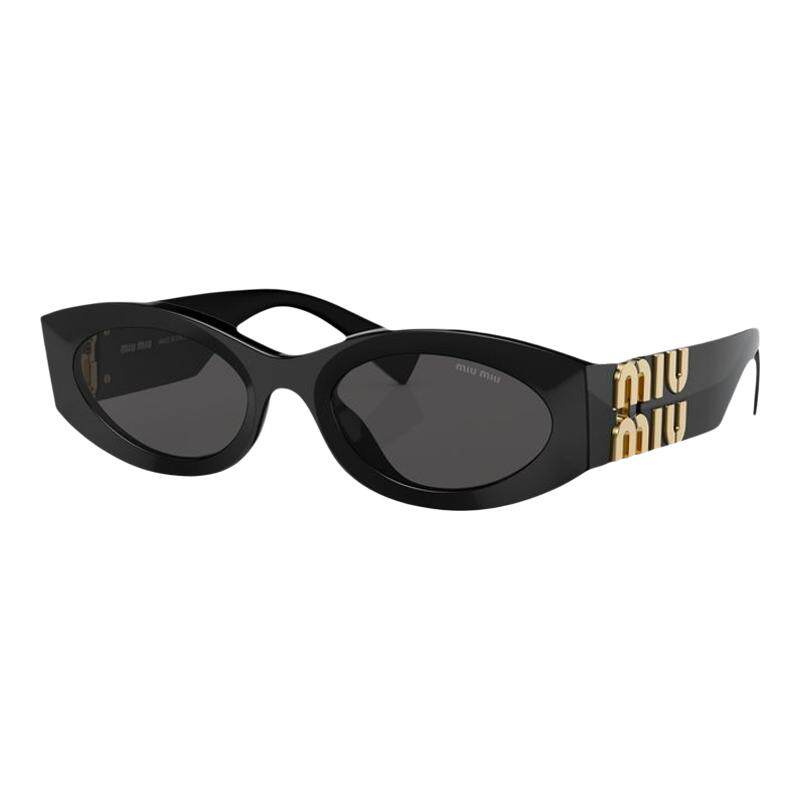 【自营】Miumiu/缪缪太阳镜黑金猫眼女时尚防晒遮阳墨镜0MU 11WS