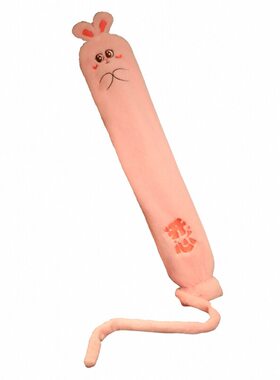 卡通毛绒暖手女生睡觉长条热水袋