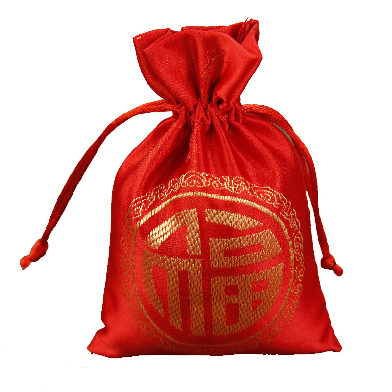 仿织锦缎小福袋饰品锦囊袋文玩礼品束口袋抽绳首饰小布袋喜糖包装