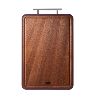 爱仕达乌檀木菜板抗菌防霉家用双面砧板厨房实木切菜板水果刀案板