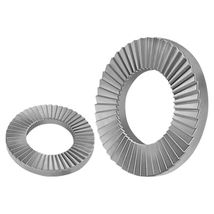 TA2TC4钛材质双叠自锁防松垫圈咬合式带齿防滑锁紧平垫片DIN25201