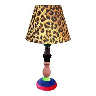 盖雅孟菲斯风性感豹纹床头灯简约创意布艺台灯卧室房间书房装饰灯