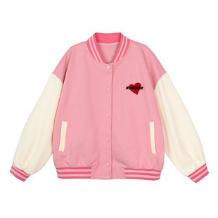 NORNOR陈大猪童装女童外套薄2026春装新款洋气时髦儿童棒球服外套