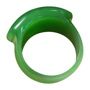 念玉珠宝和田玉戒指天然碧玉男戒马鞍款菠菜绿无黑点老坑俄料证书