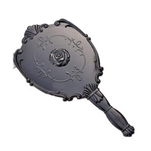 包邮特价 复古大号手柄镜手镜手持镜公主镜美容化妆镜子折叠镜