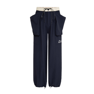 MWO 大口袋拼接速干户外松紧腰阔腿休闲裤 男女同款城市通勤系列