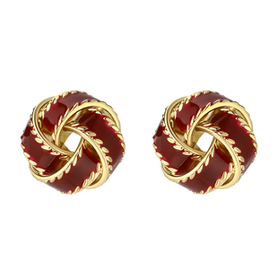 【巷南】999银同心结耳钉轻奢高级本命年2026马过新年耳环女耳饰