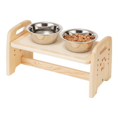 NITORI宜得利家居猫咪狗狗家用宠物吃食喝水高度可调整宠物碗架