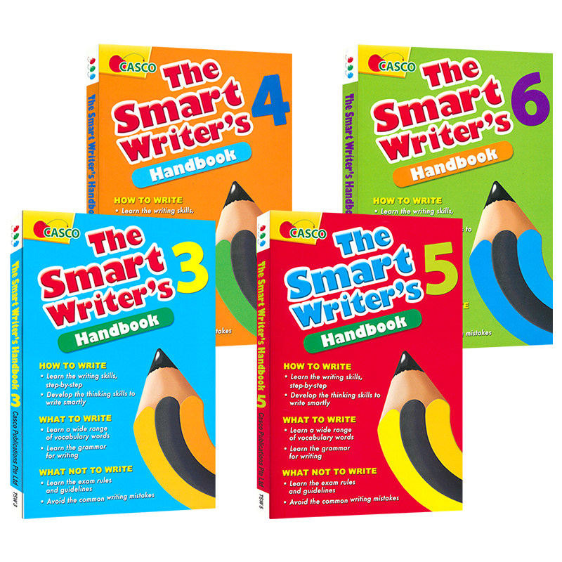 Casco The Smart Writer's Handbook 3-6 新加坡英语 聪明作家手册 创意写作练习 3-6年级 4册 小学英文教辅英文原版进口图书
