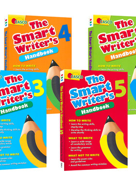 Casco The Smart Writer's Handbook 3-6 新加坡英语 聪明作家手册 创意写作练习 3-6年级 4册 小学英文教辅英文原版进口图书