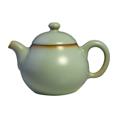 陶作坊陶瓷汝窑开片茶壶