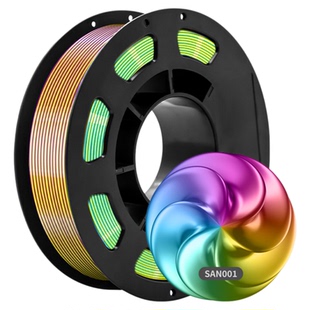 彩多屋3D打印耗材PLA丝绸渐变双色三色适配拓竹H2D P2S 通用200g耗材多彩屋试用装材料