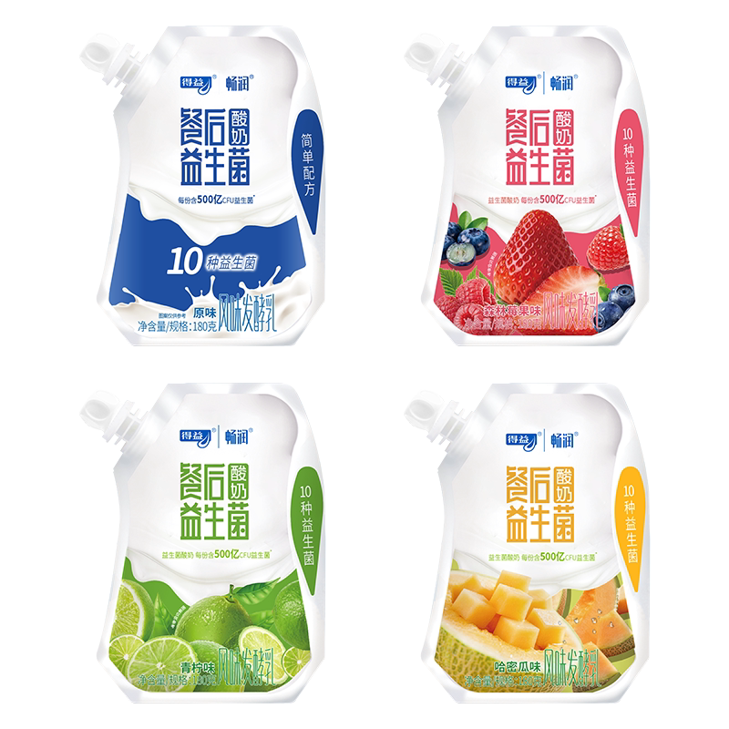得益餐后益生菌低温酸奶180g/袋