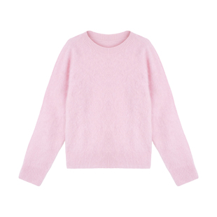 小禾【依赖】阿尔巴斯100山羊绒柔光舒适亲肤圆领休闲软糯针织衫