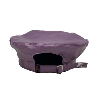 【大头小脑袋都可款】时髦女生bi戴皮帽子女可调节百搭贝雷帽子潮