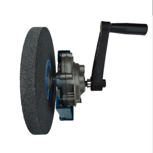 带轴承手摇砂轮机手动砂轮机磨菜刀手动磨刀机砂轮架变速箱砂轮机