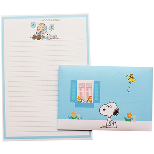 可爱卡通斯若比信封信纸套装简约文艺小清新信笺书写纸包邮可定制