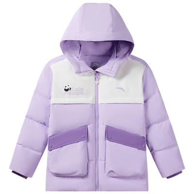 安踏儿童羽绒服女童加厚棉羽面包服秋冬2025新款保暖羽绒外套洋气