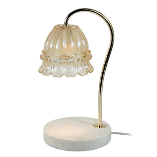 【可定时+调温】大理石底座幽谷铃兰融蜡灯熔蜡烛卧室床头摆件ins