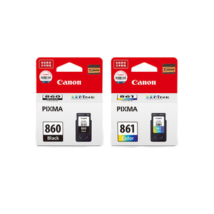 Canon佳能PG-860/CL-861原装墨盒TS5380打印机墨盒标准容量860XL黑色 861XL彩色大容量墨水盒可加墨