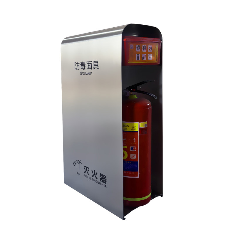 双层灭火器箱防毒面具商用款