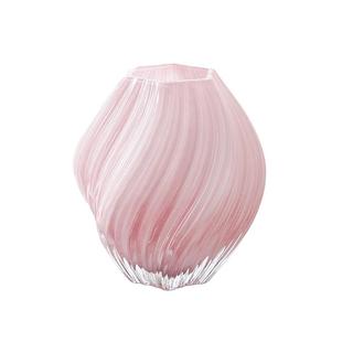 花伴你麦芽糖花瓶粉色螺旋不规则扭曲水培现代家居装饰品玻璃花器