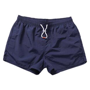 男士盖浪三分短裤墨绿色纯色多功能防水速干宽松泳裤度假泡温泉潮