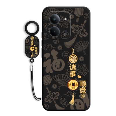 平安喜乐适用红米15R手机壳新款Redmi15R5G保护套25082RNC1C小米液态硅胶十五R软全包防摔R15RED男女简约外壳