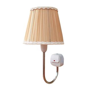 免安装免打孔床头卧室免接线插头插座灯超亮插电遥控调光简约壁