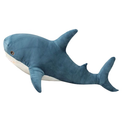 可爱鲨鱼睡觉抱枕毛绒玩具