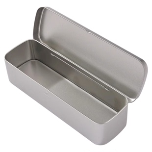 翻盖便携笔盒文具盒学生加厚铅笔盒美容仪器收纳盒长方形马口铁盒