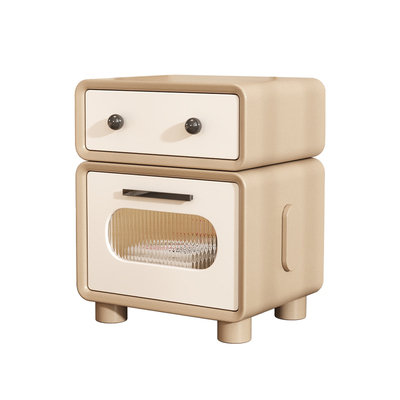 儿童新款创意全实木猫爪皮床头柜