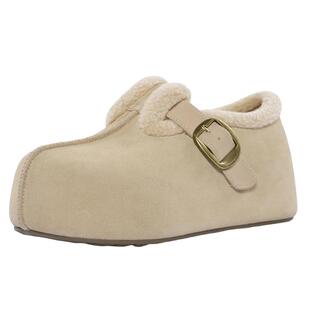 大尧大姚家《麋鹿》勃肯雪地棉秋冬新真皮软底增高保暖一脚蹬M927