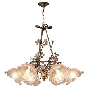 云璃法式全铜吊灯浪漫复古田园花朵轻奢客厅卧室餐厅灯2025西早