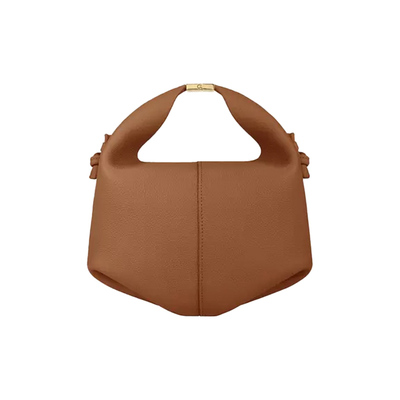 驼色荔枝牛皮手提斜挎包Polene