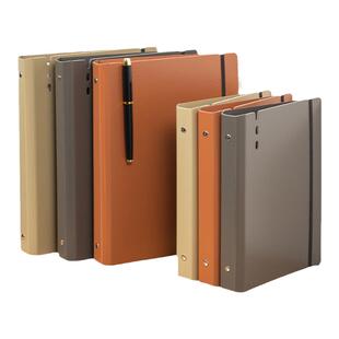 天色 B5不硌手活页本外壳单卖八孔可拆卸硬壳a5六孔超厚加厚本夹学生简约ins风高颜值记事日记笔记本手账本子