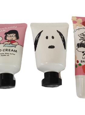 日本Snoopy史努比Moomin姆明护手霜西柚玫瑰二支组合保湿滋润现货