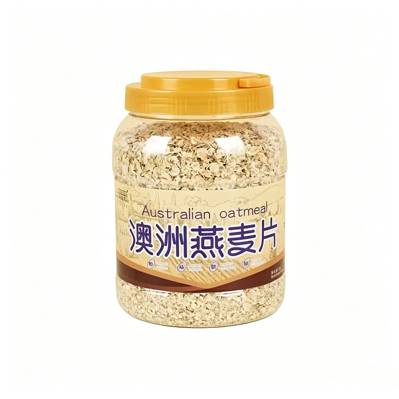 高纤黑麦片罐装1000克燕麦片冲饮即食粗粮无蔗糖早餐代餐食品